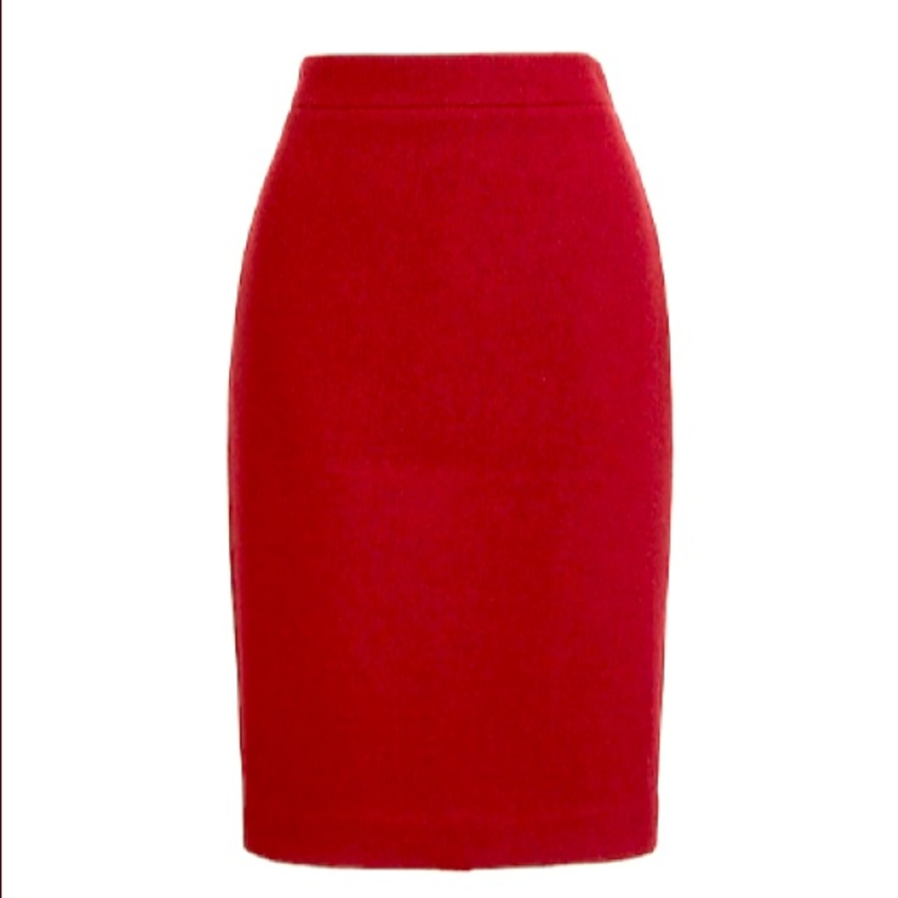 NWT J.Crew Factory wool pencil skirt burgundy